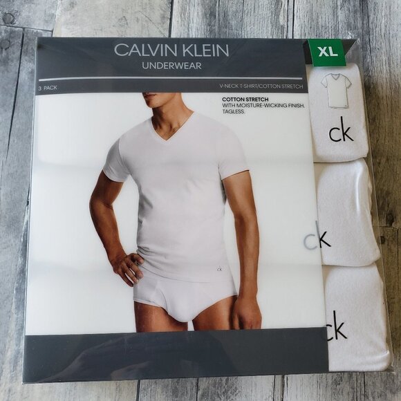 NWT - Calvin Klein Underwear V-Neck Tee - Size XL - Picture 1 of 3